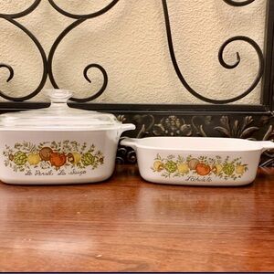 Vintage 1979 Set Of (2)  Dishes By Corning - Spice Of Life